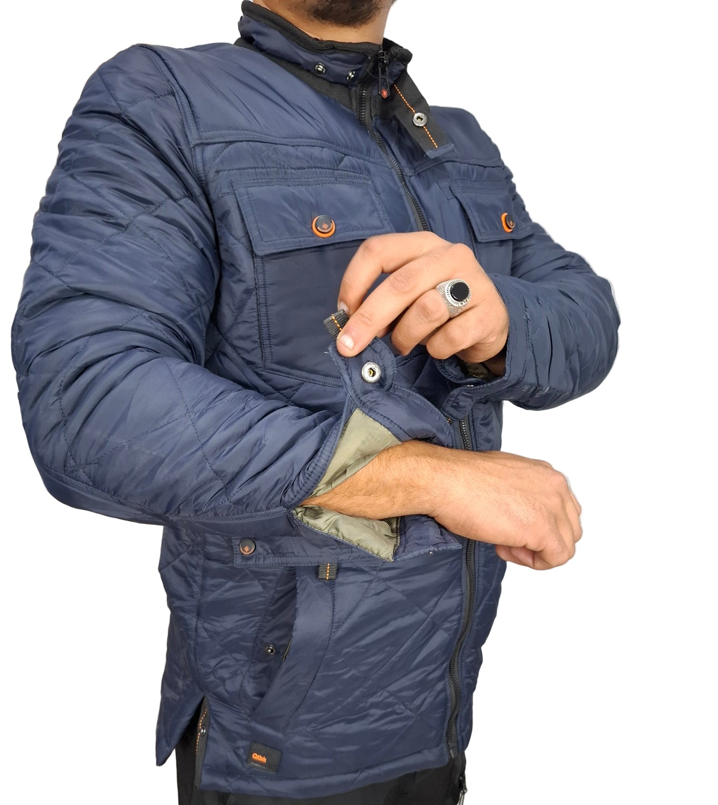 Veste matelassée classique avec col en fausse fourrure